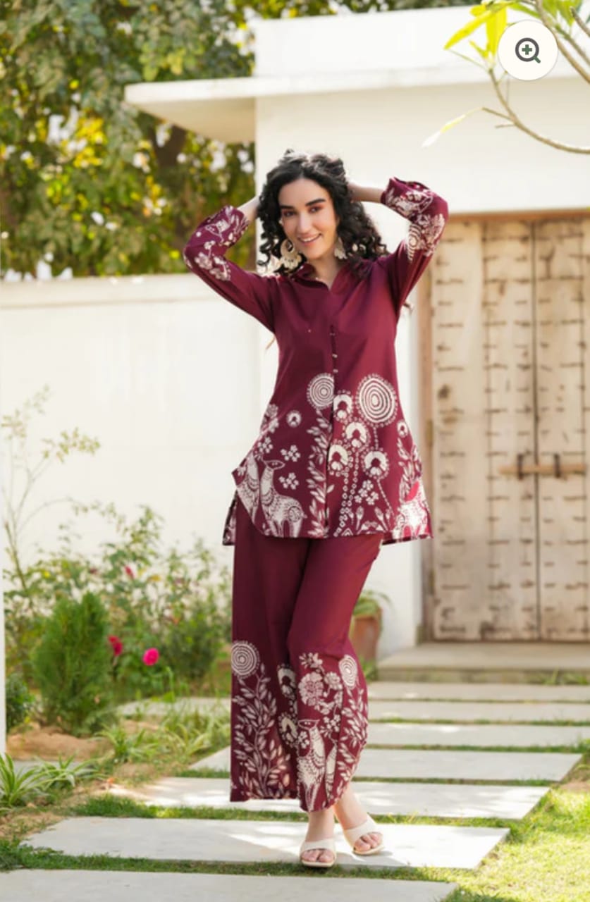 Women Short Kurti and Pant Set for Women