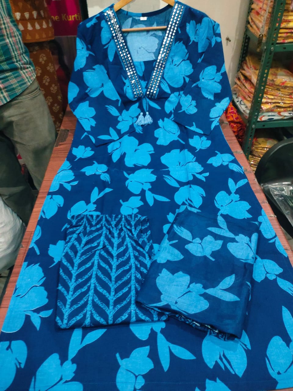 Mughal Bloom Fusion Cotton Suit Set