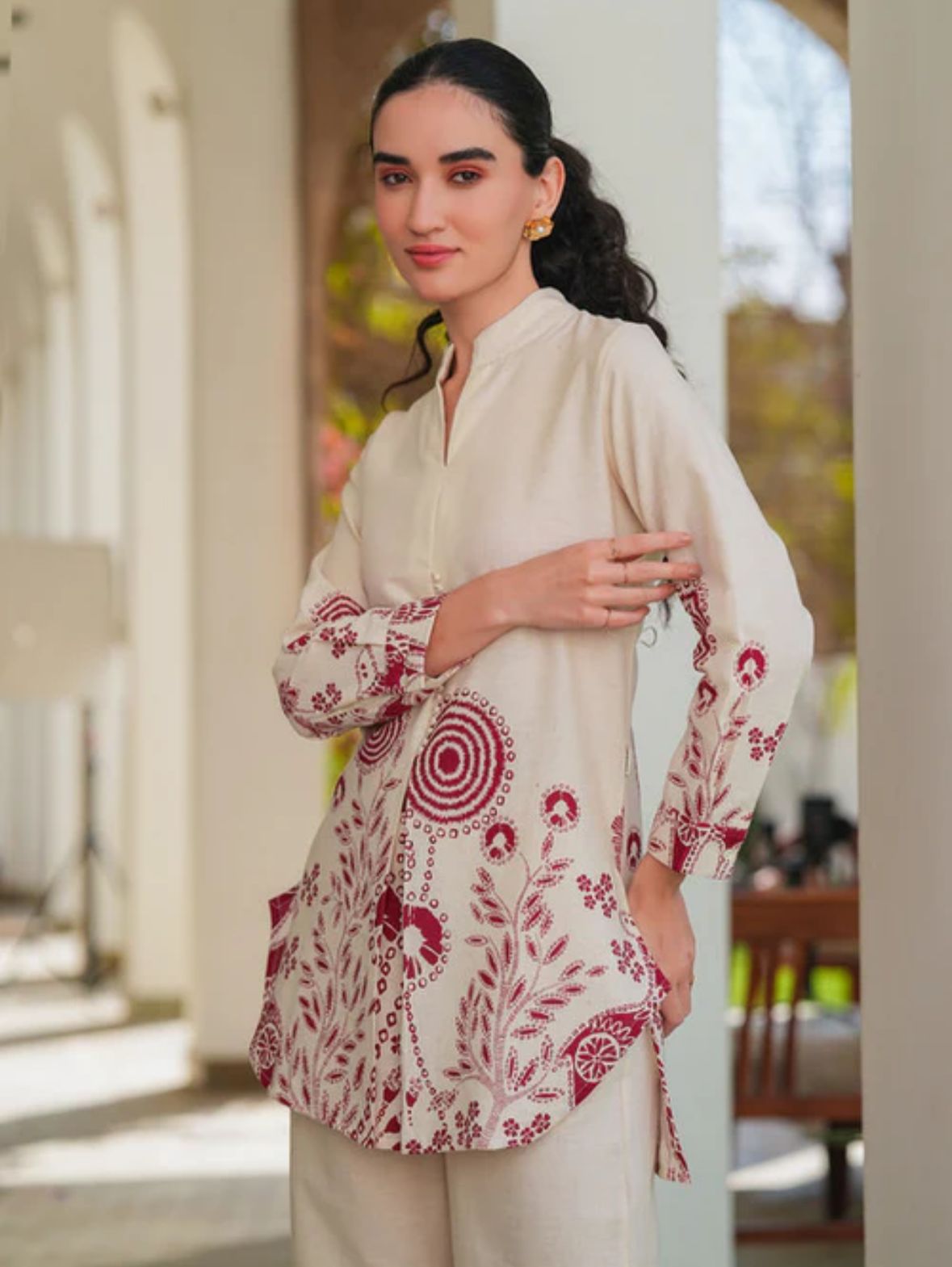 Women Short Kurti and Pant Set for Women