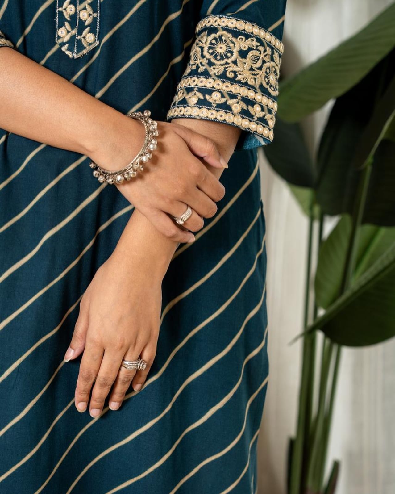 Blue Laheriya Infy Kurta set