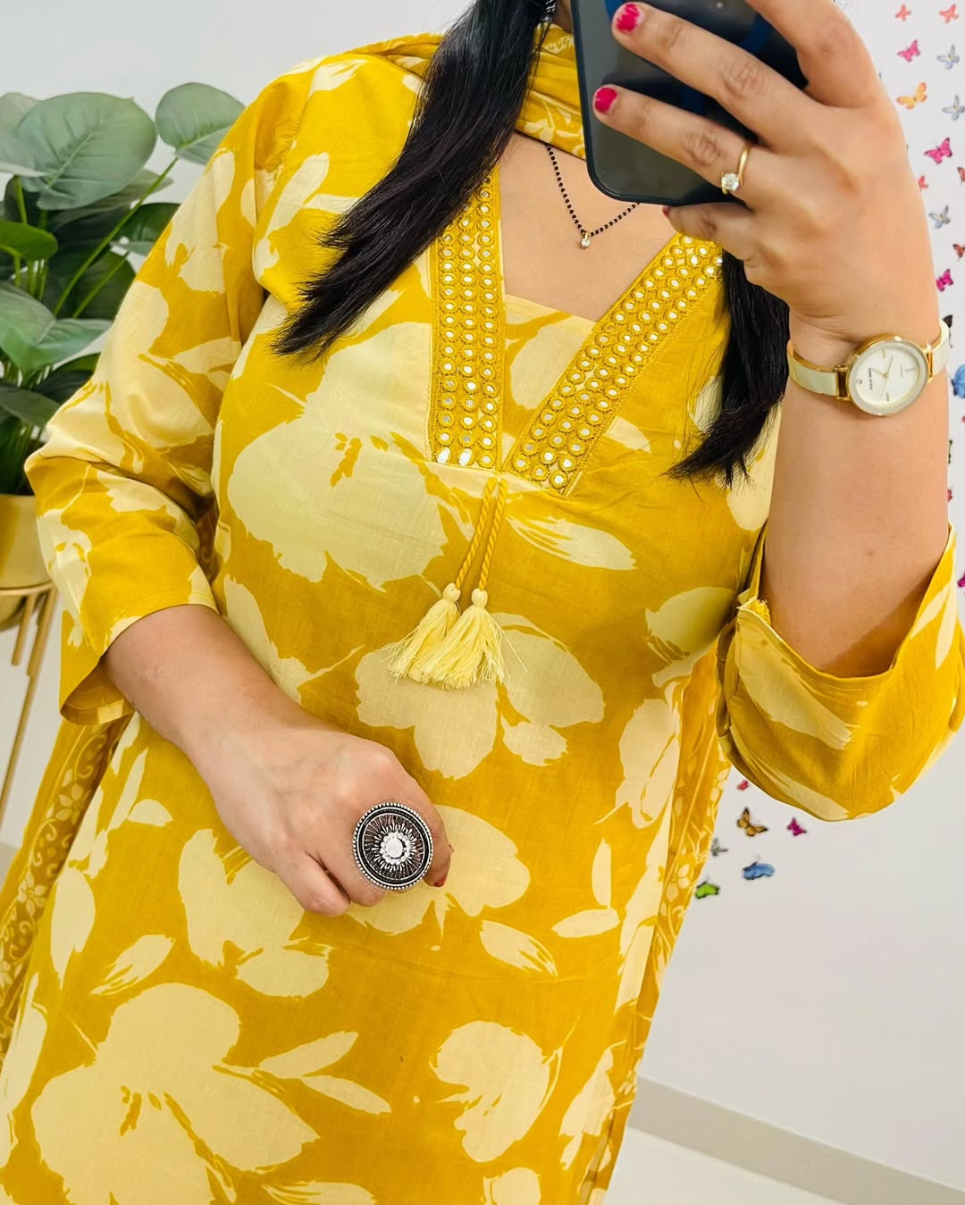 Mughal Bloom Fusion Cotton Suit Set