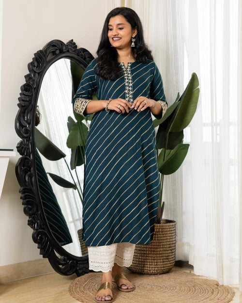 Blue Laheriya Infy Kurta set